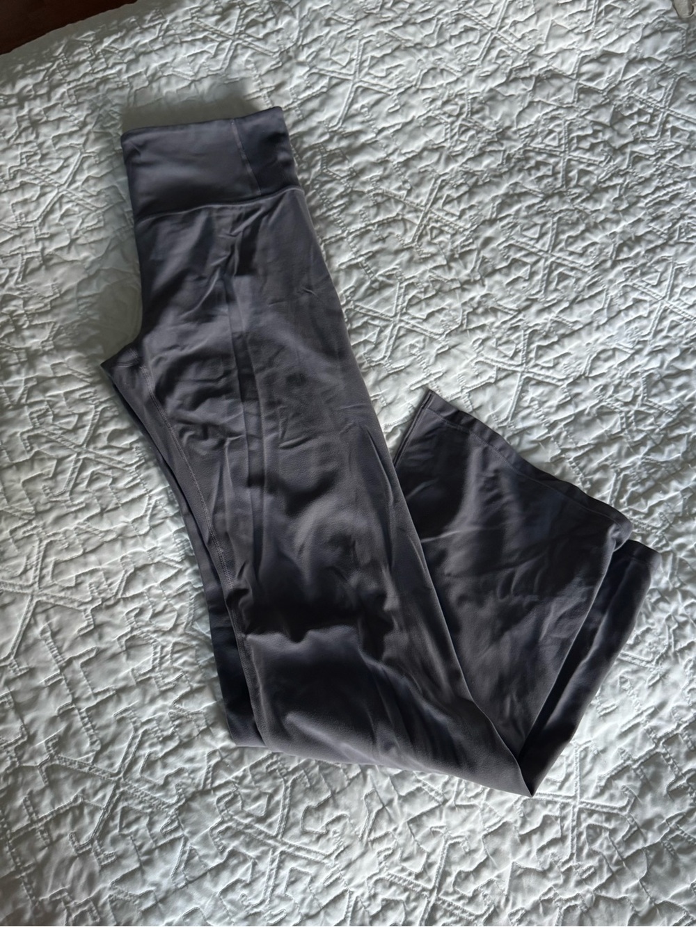 Athleta High-Waist Flare slate grey Yoga Leggings